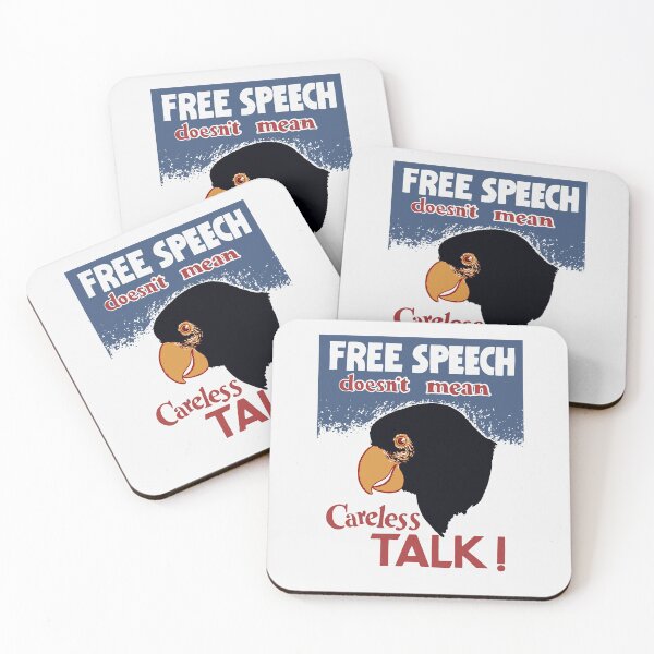 Item preview, Free Speech Doesn’t Mean Careless Talk! -- WWII Poster designed and sold by warishellstore.