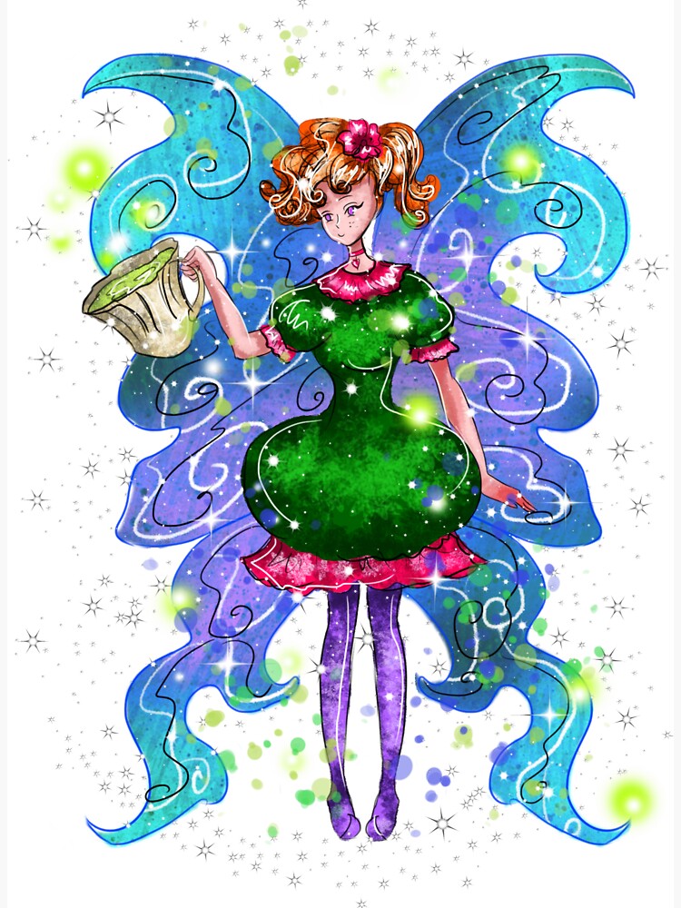 Thumbnail 3 of 3, Magnet, Tyra The Teacup Fairy™ designed and sold by TeelieTurner.