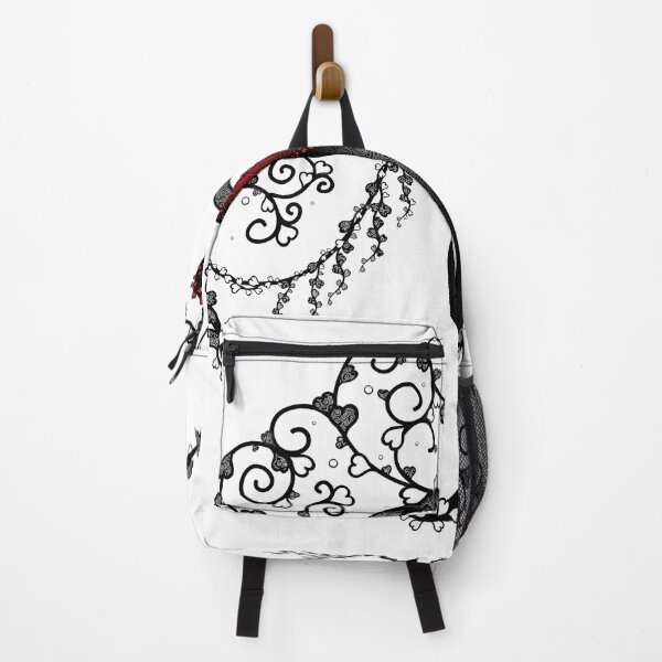 Tree Of Hearts - Black & White Backpack