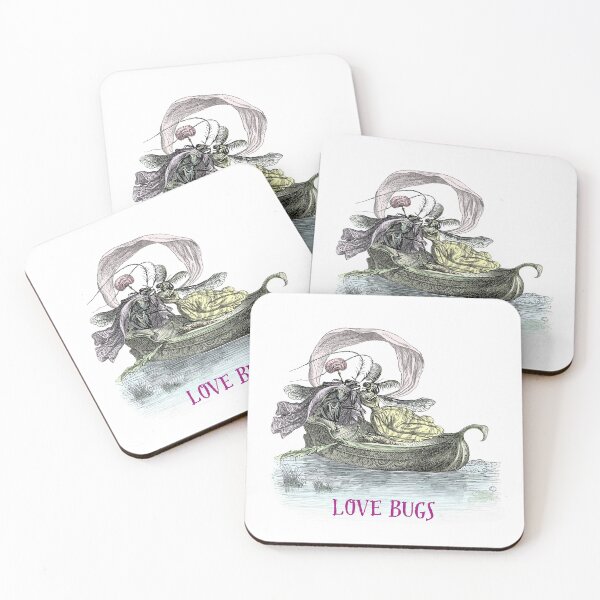 Item preview, Love Bugs: Canoodling in a leaf boat by J.J. Grandville 1842 designed and sold by ebrawne.