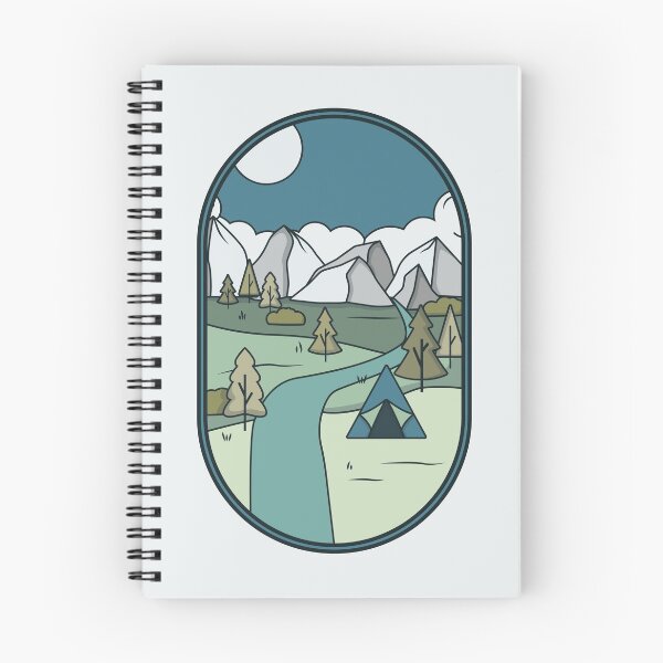 Aperçu de l'œuvre Camping dans les montagnes | Fête des pères créée et vendue par OgyDesign.