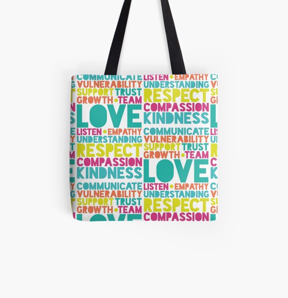 LOVE IS RESPECT All Over Print Tote Bag