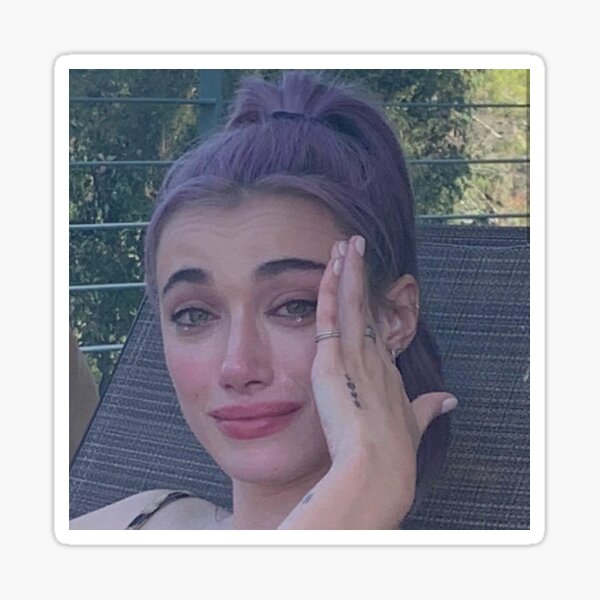 A crying Olivia O'Brien Sticker
