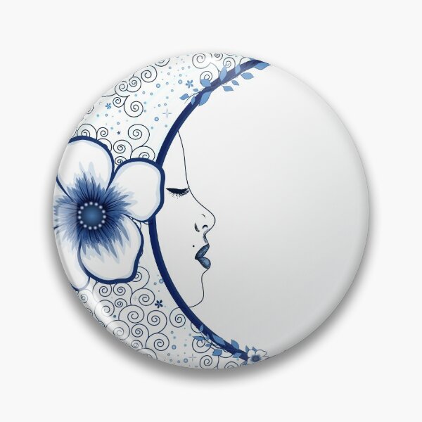Item preview, Crescent Flower Moon designed and sold by serenaking.
