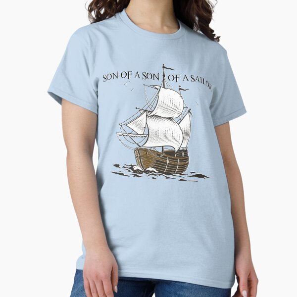 Vista previa del artículo con la obra «Hijo de hijo de marinero», diseñado y vendido por ParrotHeadSwag.