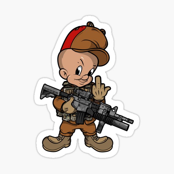 Kitted out Cartoon 2A illustration  Sticker
