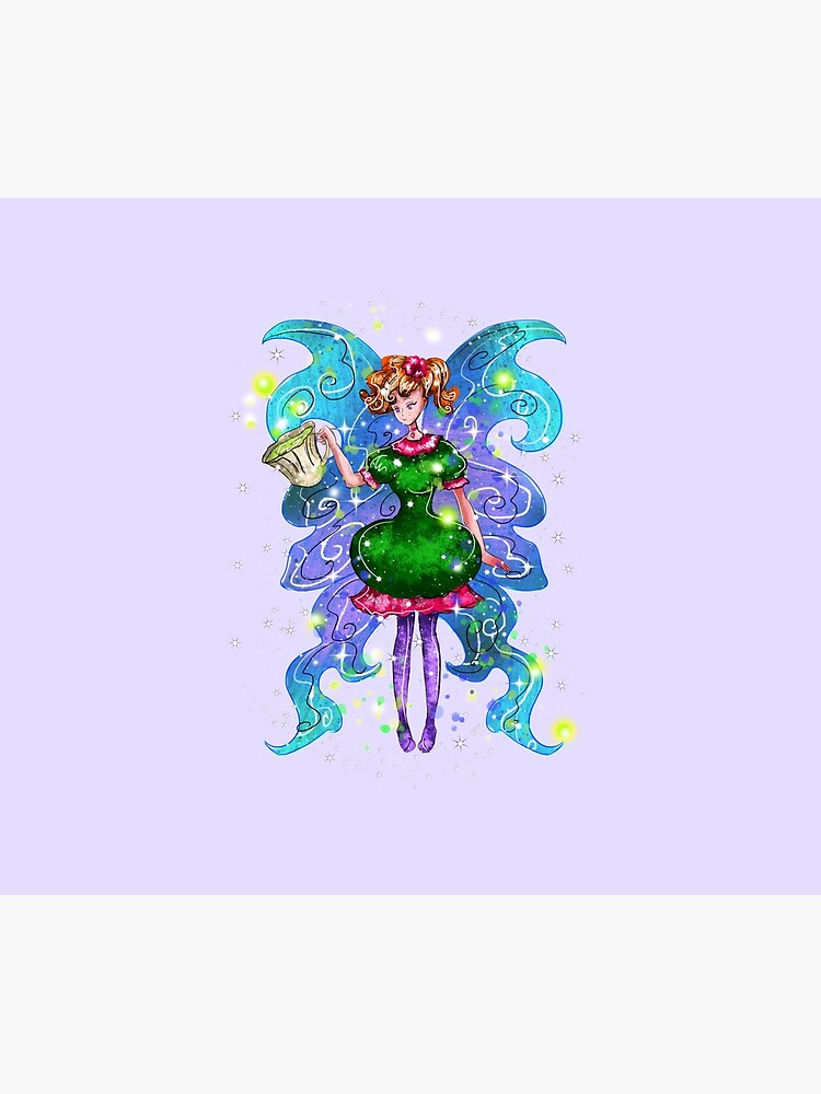 Thumbnail 5 of 5, Shower Curtain, Tyra The Teacup Fairy™ designed and sold by TeelieTurner.