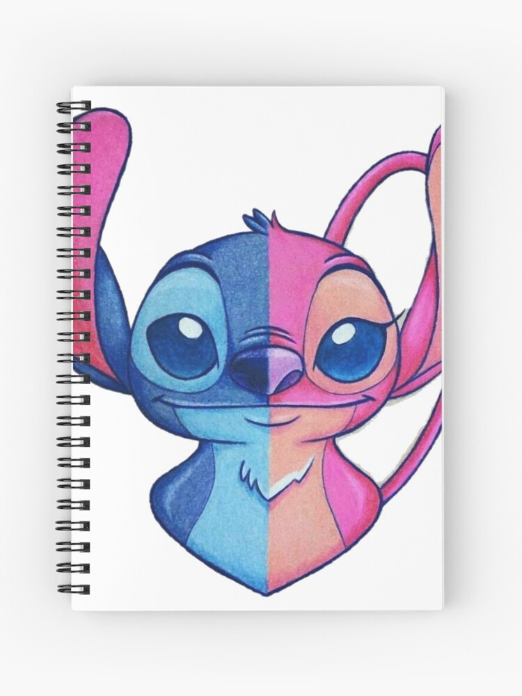Cuaderno de espiral «Stitch y ángel alma gemela» de debragbennett |  Redbubble