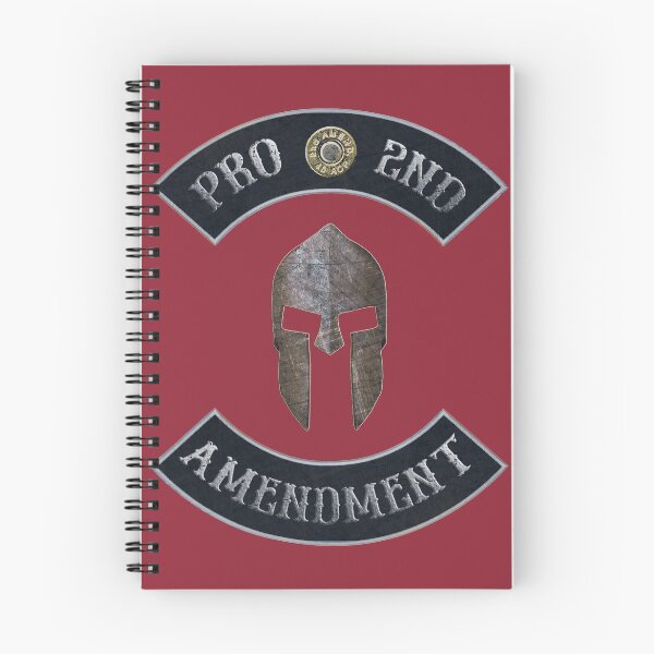 Item preview, Pro 2nd Amendment in Rockers with Spartan Helmet with Independence Red Background designed and sold by MadBadDangerous.