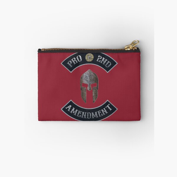 Item preview, Pro 2nd Amendment in Rockers with Spartan Helmet with Independence Red Background designed and sold by MadBadDangerous.