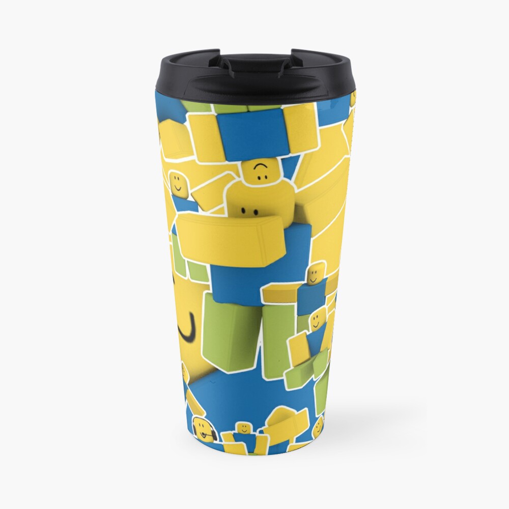 Roblox All The Noobs In The World Pattern Travel Mug By Smoothnoob Redbubble - roblox world cup