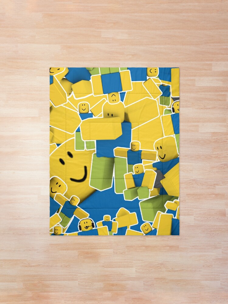 Roblox All The Noobs In The World Pattern Comforter By Smoothnoob Redbubble - roblox noob world