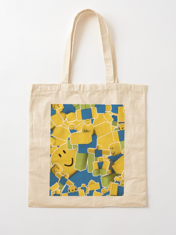 Roblox All The Noobs In The World Pattern Tote Bag By Smoothnoob Redbubble - robux bags