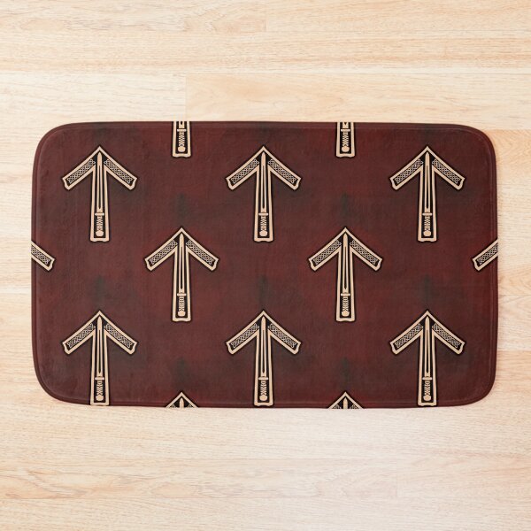 Item preview, Tyr / Tiwaz - Tiling Pattern on Lush Deep Red Brown- Viking / Norse / Saxon Futhark Rune designed and sold by SolarCross.