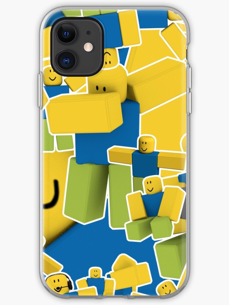 Roblox All The Noobs In The World Pattern Iphone Case Cover By Smoothnoob Redbubble - roblox noob real life