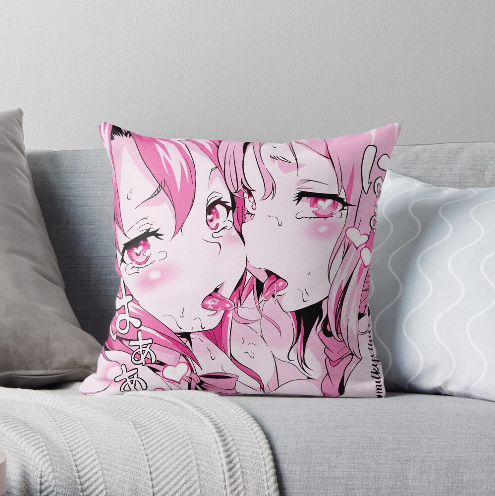 "Kawaii anime girls " Throw Pillow by Milkyxthiccc | Redbubble