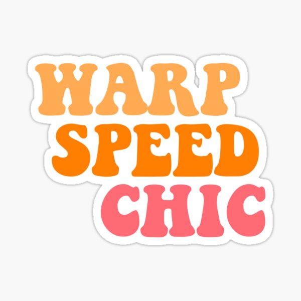 artic monkeys, warp speed chic Sticker