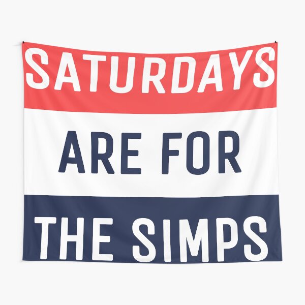 Saturdays Are For The Simps Colorblocking Tapestry