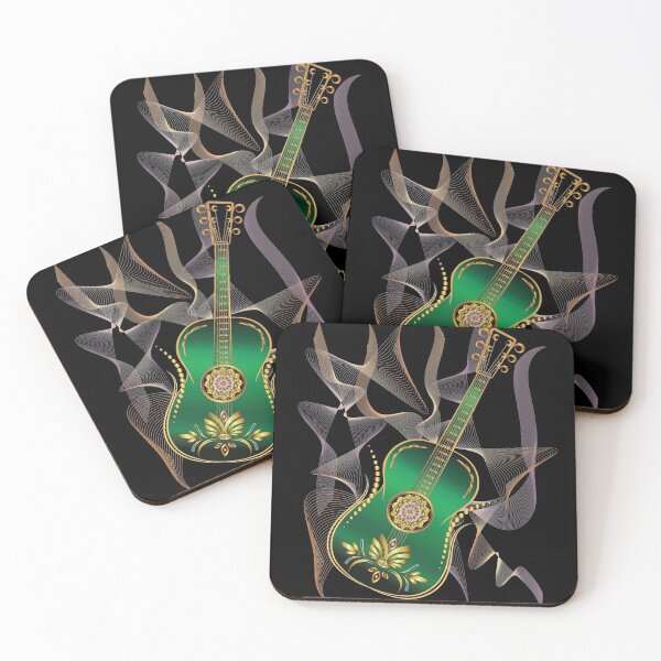 Item preview, Luxury Metalic Green Golden Guitar instruments designed and sold by Nobiya.