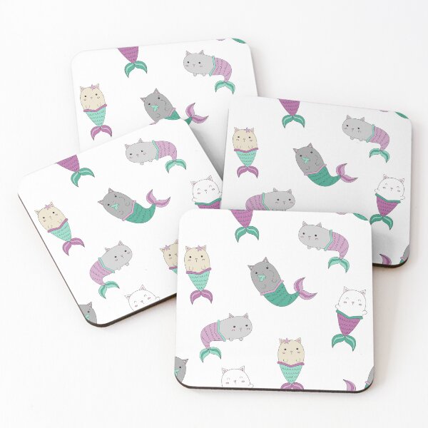 Item preview, Cat Mermaids - WhiteBackground designed and sold by rianfee.