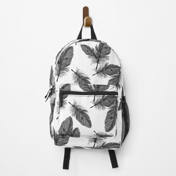Item preview, Black Feather Pattern on White Background designed and sold by rianfee.