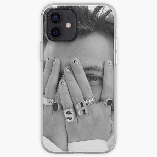 harrystyles black and white iPhone Soft Case