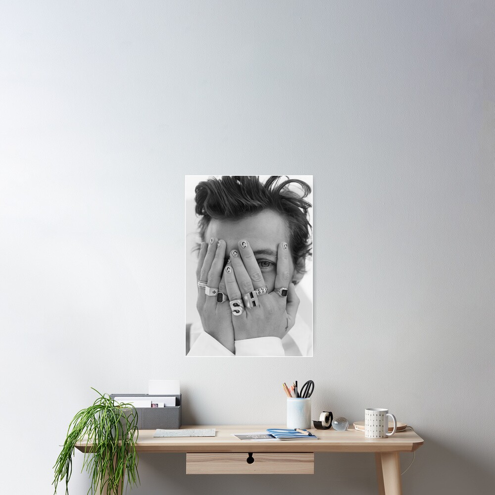 harrystyles black and white Poster