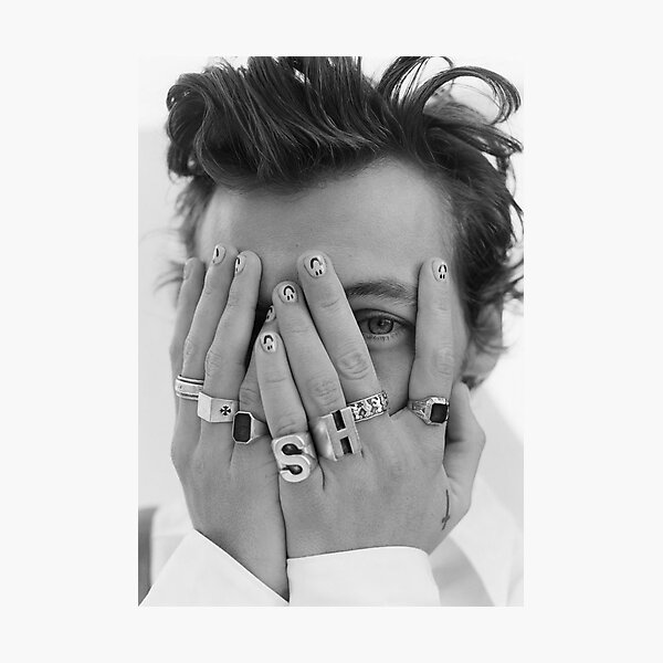 harrystyles black and white Photographic Print