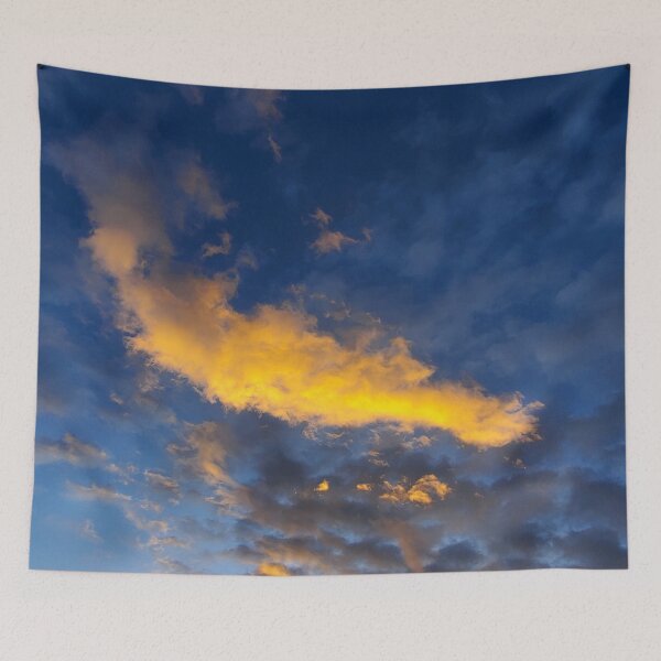 Item preview, Beautiful blue sky lit by golden cloud designed and sold by KarlaHR.