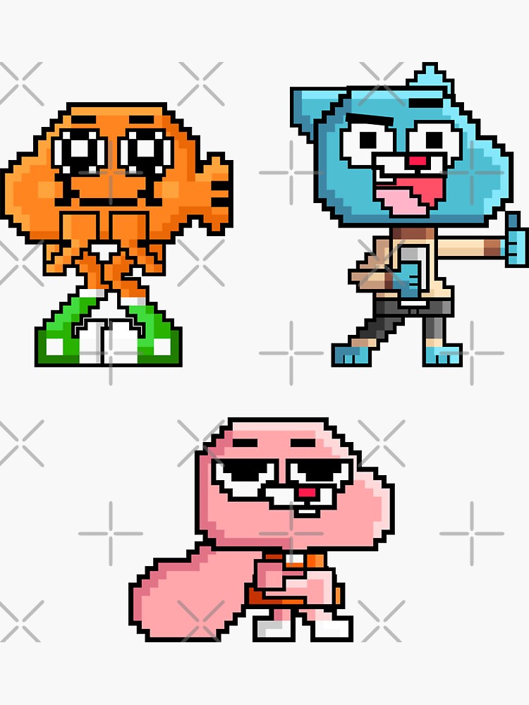 Gumball Watterson Perler Bead Pattern, Bead Sprites