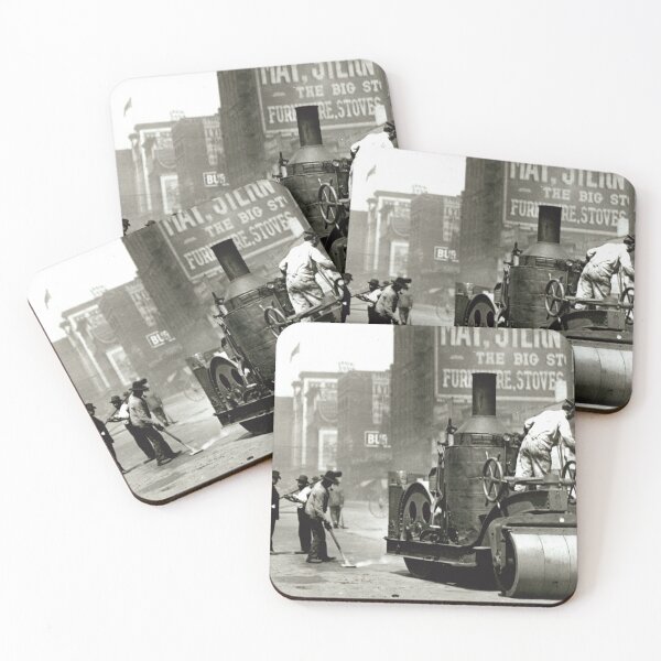 Item preview, Street Workers Using a Steam Roller designed and sold by Ouijawedge.