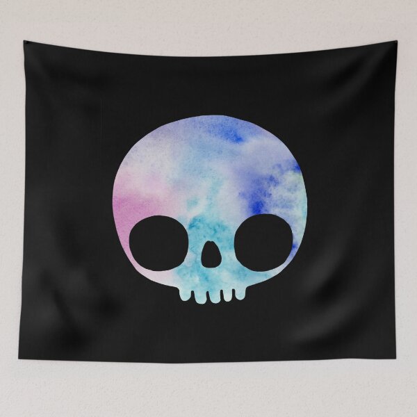 Item preview, Marbled Pink, Blue, and Purple Skull designed and sold by Planet Kimberly.