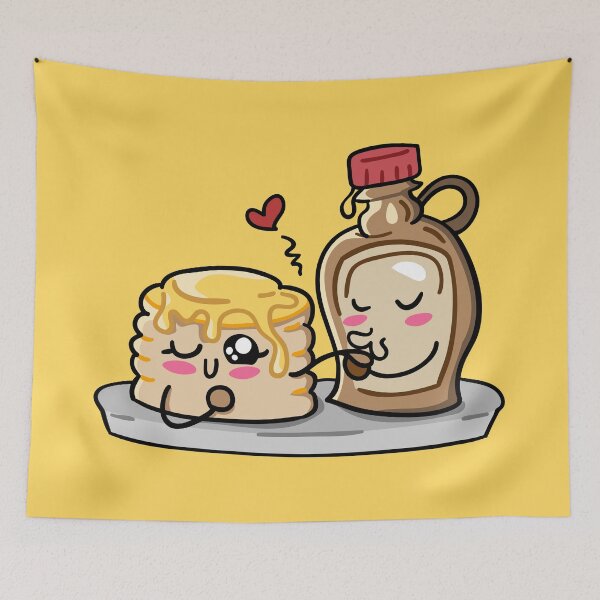 Item preview, Cute Pancakes and Maple Syrup Love - Food Couple designed and sold by ShareYourFaith.