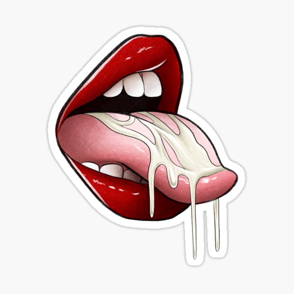 Naughty mouth Sticker