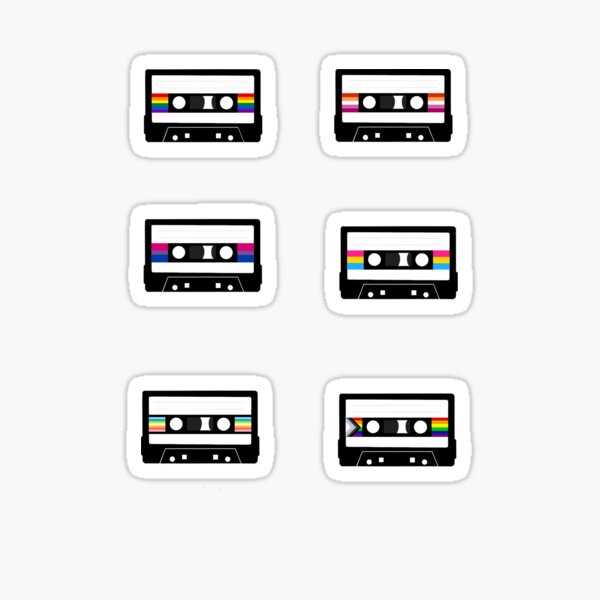 Subtle Pride Cassette Tapes (sticker pack) Sticker