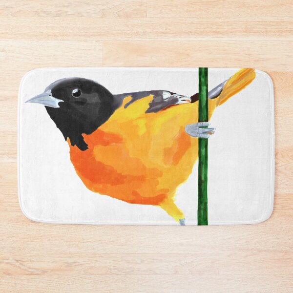 Item preview, Northern Oriole Bird. Watercolor Yellow and orange bird designed and sold by MrCsDigitalArt.