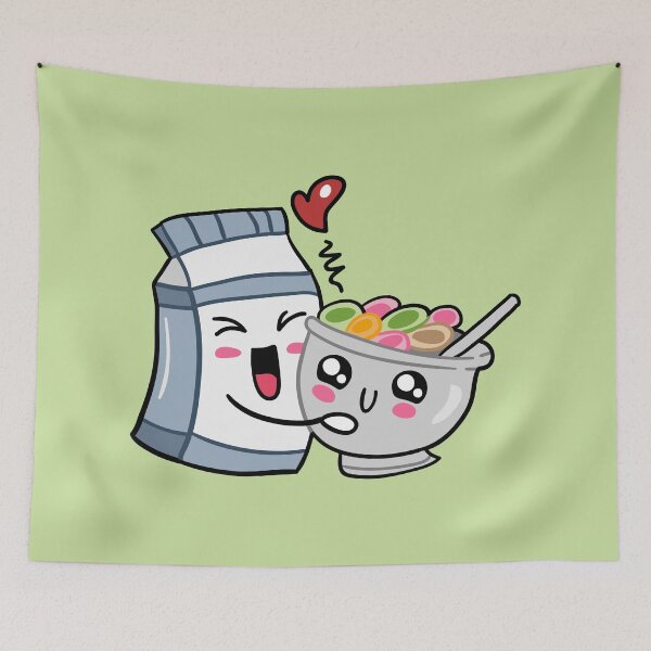 Item preview, Cute Milk and Cereal Love - Food Couple designed and sold by ShareYourFaith.