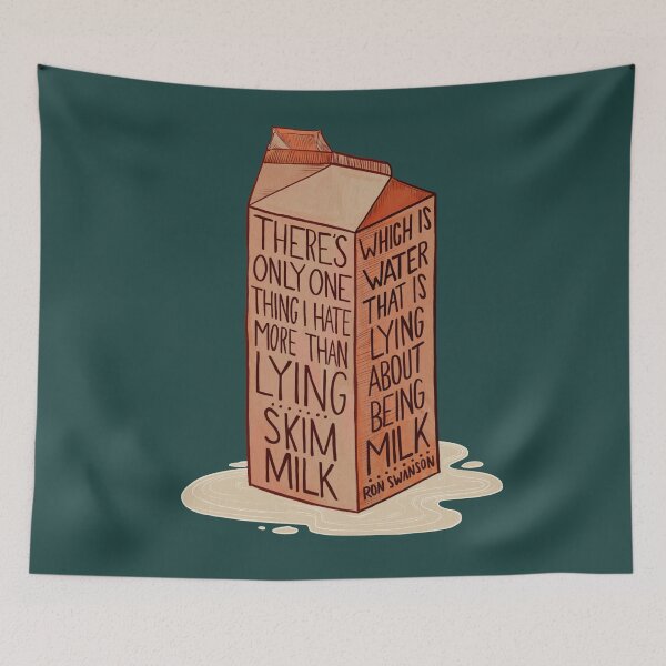 Item preview, Ron Swanson Hates Skim Milk designed and sold by RebekahLynne.