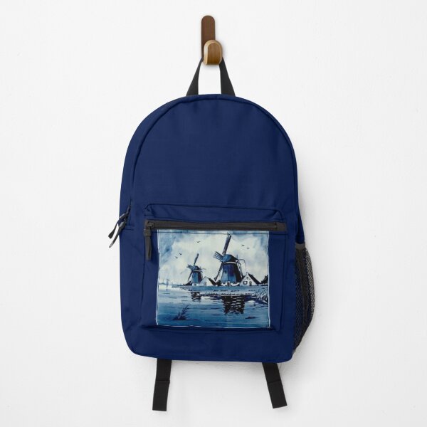 Item preview, DUTCH BLUE DELFT : Vintage Windmills Print designed and sold by posterbobs.