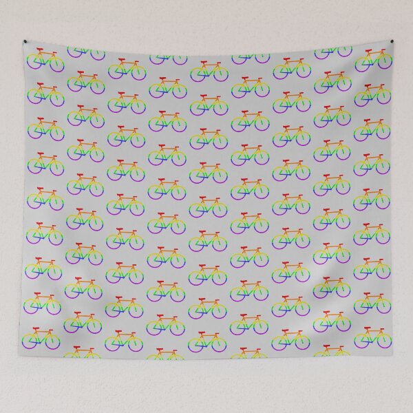 Item preview, Rainbow Pride Bike (Grey Background) - LGBTQ+ designed and sold by Anaquin.