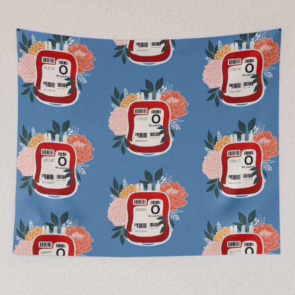Item preview, Floral O Positive designed and sold by Lindsey Seymour.