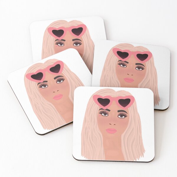 Item preview, Blonde Girl in Pink Sunglasses and Makeup designed and sold by Toripasquale.