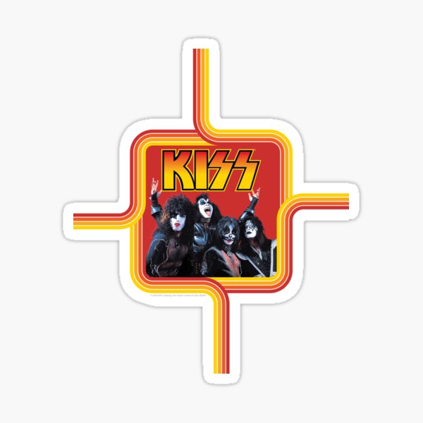 Kiss - Retro Red Sticker