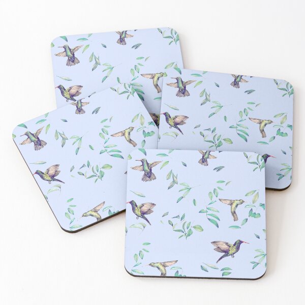 Item preview, hummingbird light blue background designed and sold by maicagonzalez.