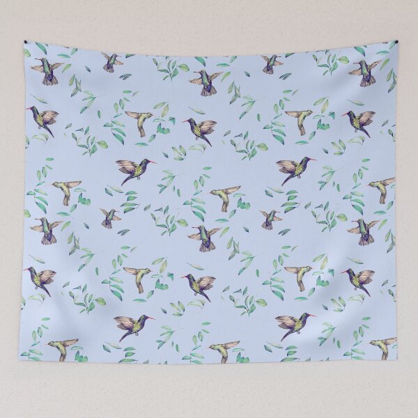 Item preview, hummingbird light blue background designed and sold by maicagonzalez.