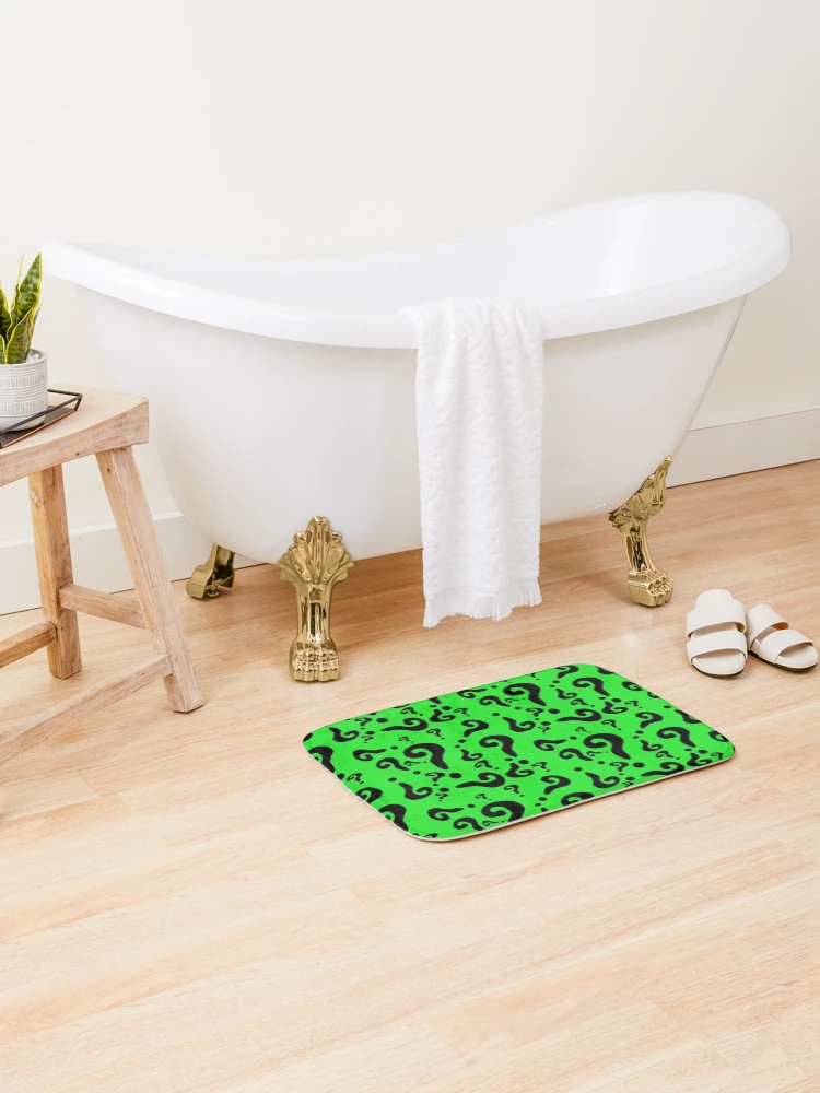 Thumbnail 2 of 6, Bath Mat, The Riddler designed and sold by eccentrics.
