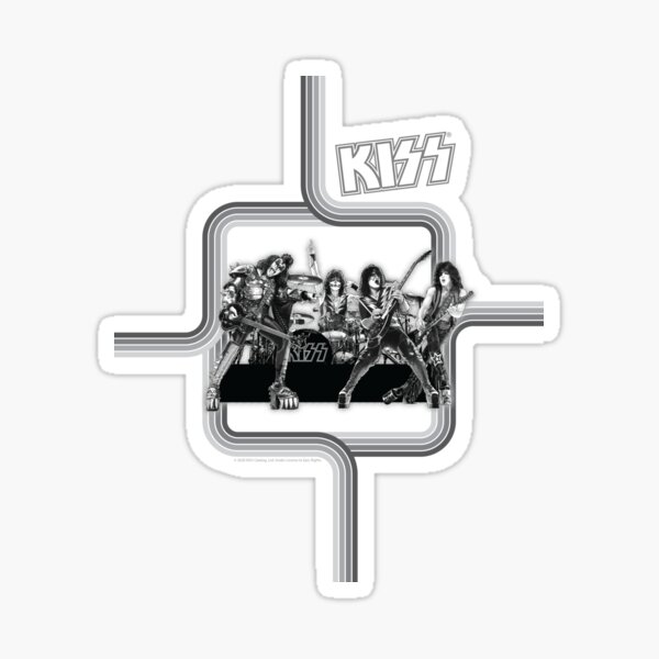 Kiss - Retro Gray Sticker