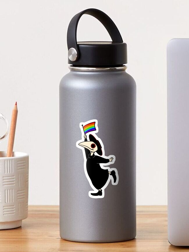 Thumbnail 1 of 3, Sticker, Plague Doctor Pride designed and sold by HollyPierson.