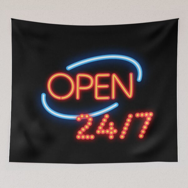 Item preview, open 24/7 designed and sold by RadiateCo.