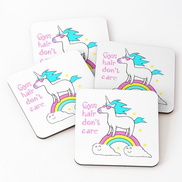 Item preview, Gym hair don't care fitness unicorn designed and sold by Tim Addison.